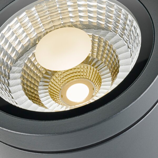 Schrack Venkovní stropní svítidlo Almeria Medium LED 23W 3000K, antracit, průměr 14,5cm, IP54