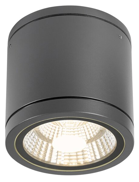 Schrack Venkovní stropní svítidlo Almeria Medium LED 23W 3000K, antracit, průměr 14,5cm, IP54