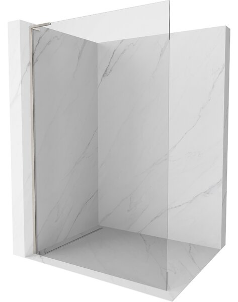 Mexen Kioto L, sprchová zástěna Walk-In 65 x 200 cm, 8mm čiré sklo, broušená ocel profil, 800-065-103-97-00
