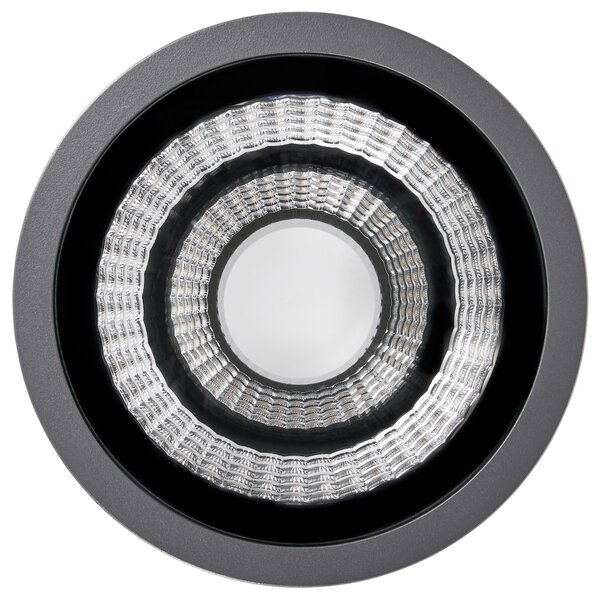 Schrack Venkovní stropní svítidlo Almeria Medium LED 23W 3000K, antracit, průměr 14,5cm, IP54