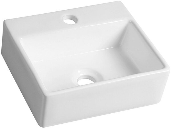 Sapho Small umyvadlo 33.5x29 cm obdélníkový klasický-na pult bílá lesk BH7002