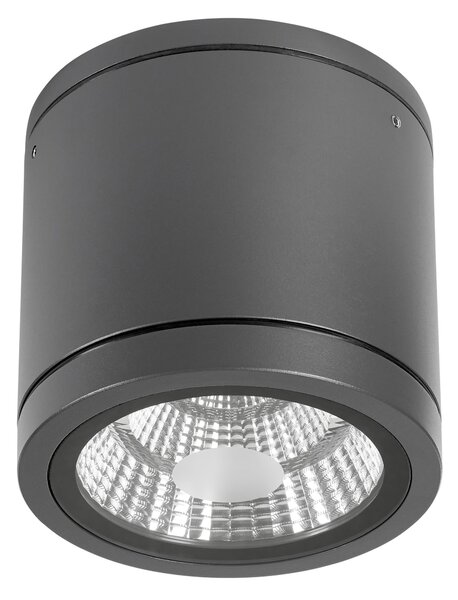 Schrack Venkovní stropní svítidlo Almeria Medium LED 23W 3000K, antracit, průměr 14,5cm, IP54