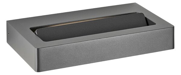 Schrack Venkovní nastavitelné nástěnné svítidlo Antony LED 11W 3000K, antracit, délka 22cm, IP54