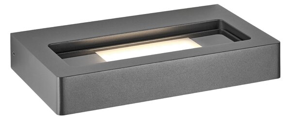 Schrack Venkovní nastavitelné nástěnné svítidlo Antony LED 11W 3000K, antracit, délka 22cm, IP54