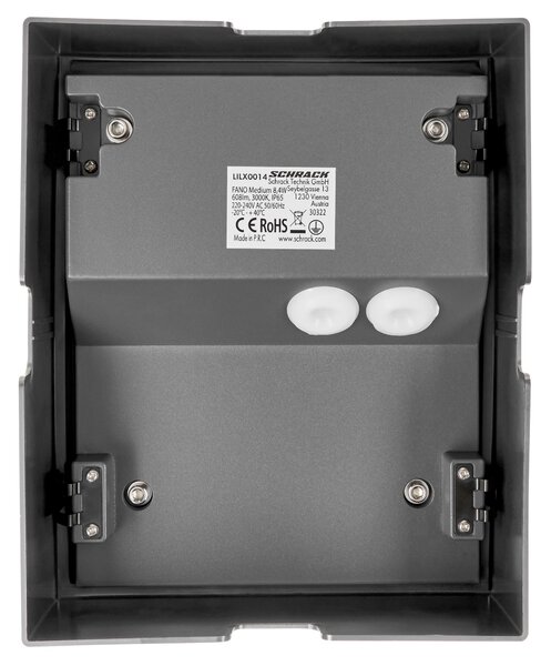 Schrack Venkovní zápustné svítidlo Fano Medium LED 8,4W 3000K, antracit, rozměr 19,3x23,8cm, IP65