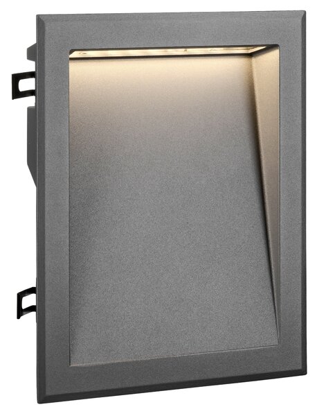 Schrack Venkovní zápustné svítidlo Fano Medium LED 8,4W 3000K, antracit, rozměr 19,3x23,8cm, IP65