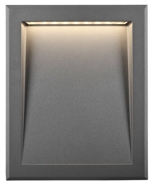 Schrack Venkovní zápustné svítidlo Fano Medium LED 8,4W 3000K, antracit, rozměr 19,3x23,8cm, IP65