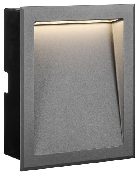 Schrack Venkovní zápustné svítidlo Fano Medium LED 8,4W 3000K, antracit, rozměr 19,3x23,8cm, IP65