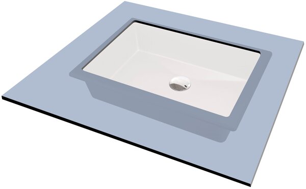 Deante Correo umyvadlo 50x35 cm obdélníkový zápustný-pod pult bílá matný CQR_AU5U