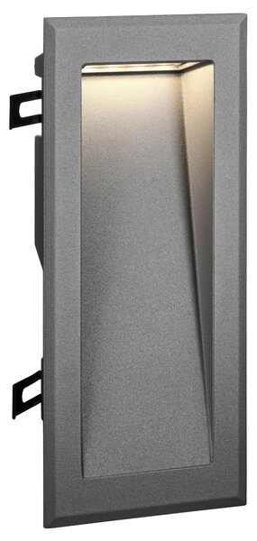 Schrack Venkovní zápustné svítidlo Fano Small LED 4,8W 3000K, antracit, rozměr 10,5x23,8cm, IP65