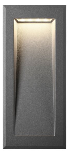 Schrack Venkovní zápustné svítidlo Fano Small LED 4,8W 3000K, antracit, rozměr 10,5x23,8cm, IP65