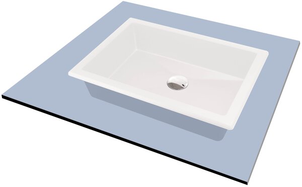Deante Correo umyvadlo 50x35 cm obdélníkový zápustný-pod pult bílá matný CQR_AU5U