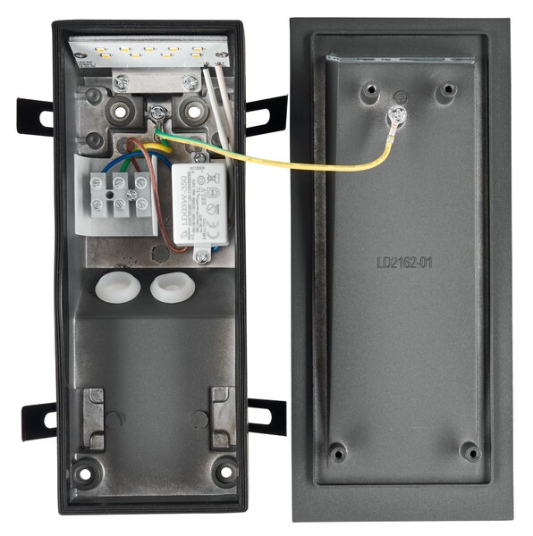 Schrack Venkovní zápustné svítidlo Fano Small LED 4,8W 3000K, antracit, rozměr 10,5x23,8cm, IP65