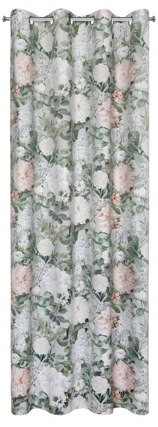 ZATEMŇOVACÍ ZÁVĚS NA KROUŽCÍCH IDA 140X250 CM KVĚTY