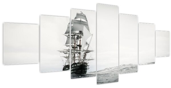 Obraz - Loď plující po oceánu (210x100 cm)