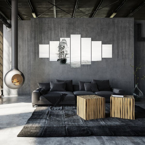 Obraz - Loď plující po oceánu (210x100 cm)