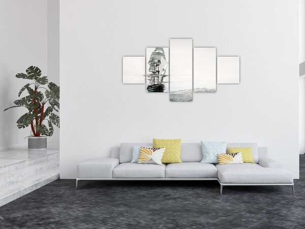 Obraz - Loď plující po oceánu (125x70 cm)