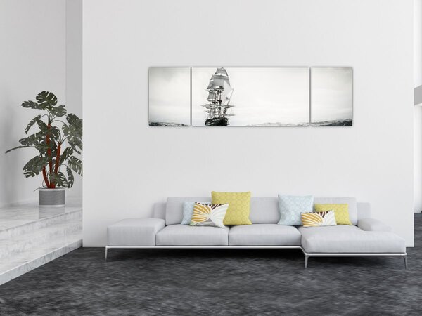 Obraz - Loď plující po oceánu (170x50 cm)