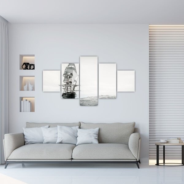 Obraz - Loď plující po oceánu (125x70 cm)