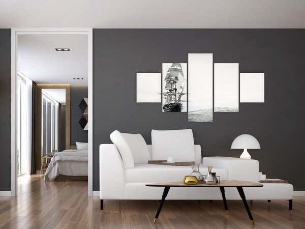 Obraz - Loď plující po oceánu (125x70 cm)