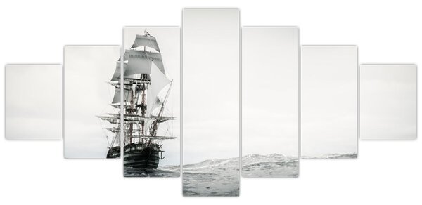 Obraz - Loď plující po oceánu (210x100 cm)