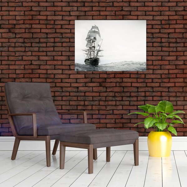 Obraz - Loď plující po oceánu (70x50 cm)