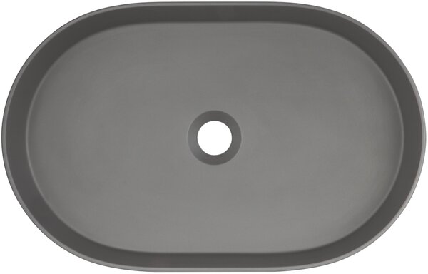 Deante Silia umyvadlo 55x35 cm oválné na pult antracitová CQS_TU6S