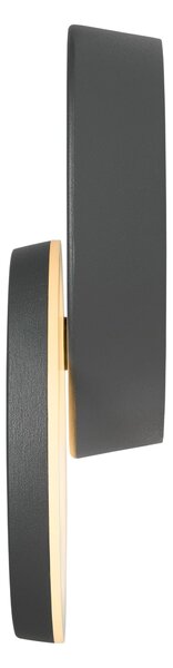 Schrack Venkovní nástěnné svítidlo s otočným stínítkem Niku LED 12W 3000K, antracit, průměr 14cm, IP54