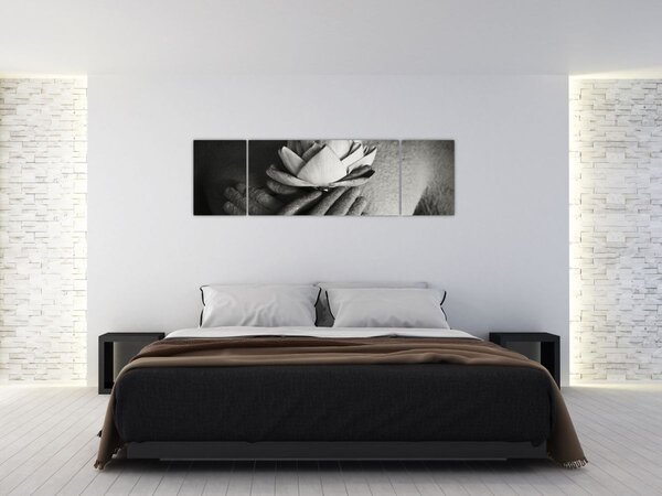 Obraz - Lotos v rukou Buddhy (170x50 cm)