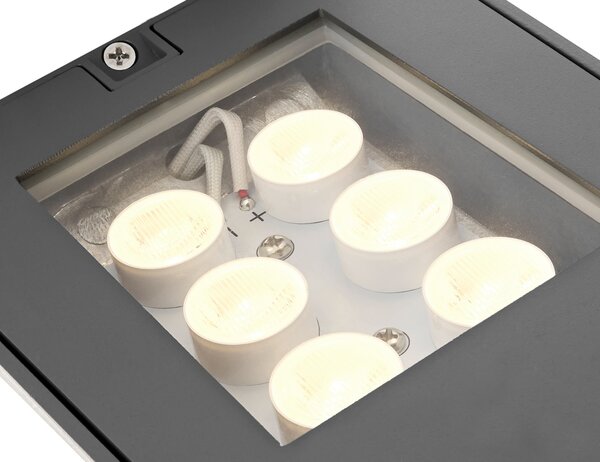 Schrack Venkovní nástěnné svítidlo Toledo LED 9W 3000K, antracit, výška 17,9cm, IP54