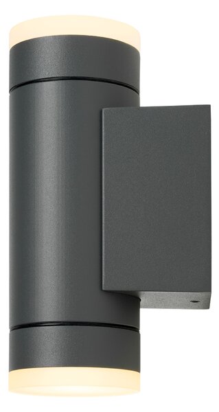 Schrack Venkovní nástěnné svítidlo Vida Wall Up/Down LED 11,5W 3000K, antracit, výška 17,5cm, IP54