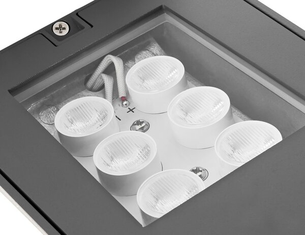 Schrack Venkovní nástěnné svítidlo Toledo LED 9W 3000K, antracit, výška 17,9cm, IP54