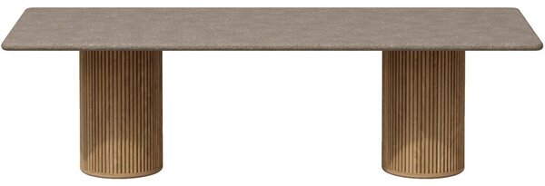 Tribu Jídelní stůl Otto, Tribu, obdélníkový 320x110x75 cm, rám teak, deska keramika dekor sabbia