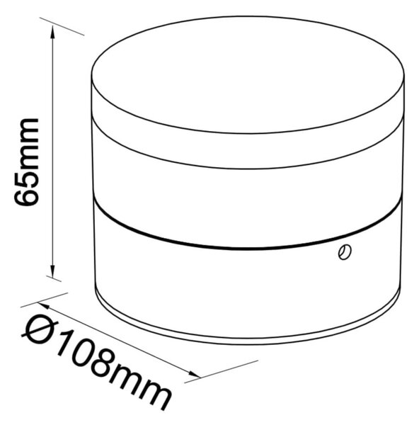Schrack Venkovní stropní svítidlo Zelda LED 12W 3000K, antracit, průměr 10,8cm, IP54