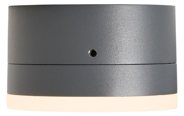 Schrack Venkovní stropní svítidlo Zelda LED 12W 3000K, antracit, průměr 10,8cm, IP54