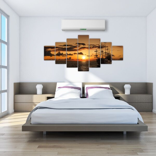 Obraz - Pirátská loď (210x100 cm)