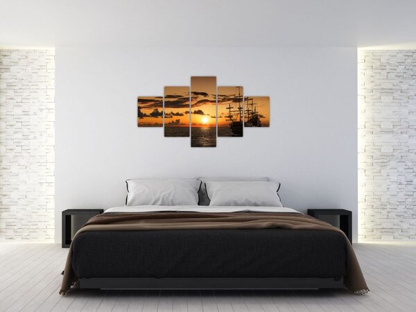 Obraz - Pirátská loď (125x70 cm)