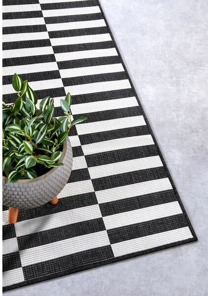 Černobílý vnitřní a venkovní běhoun 80x200 cm Viela – Hanse Home