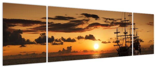Obraz - Pirátská loď (170x50 cm)