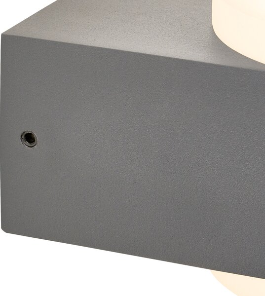 Schrack Venkovní nástěnné svítidlo Zelda Medium Up/Down LED 12,5W 3000K, antracit, průměr 9,1cm, IP54