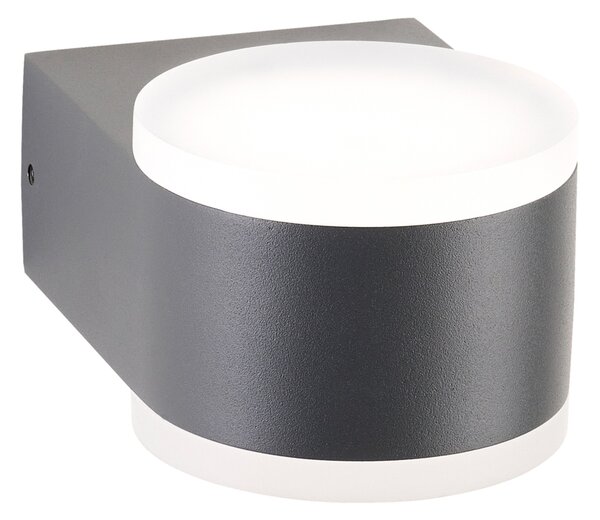 Schrack Venkovní nástěnné svítidlo Zelda Medium Up/Down LED 12,5W 3000K, antracit, průměr 9,1cm, IP54