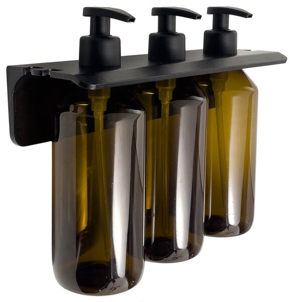Gedy Gedy, GROUPER trojitý závěsný dávkovač mýdla, 3x500ml, hnědý, 2160