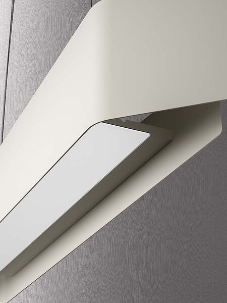 Quadrifoglio Group Sveva, designové svítidlo nad jídelní stůl z bílého kovu, 40W LED 3000K stmívatelné DALI, délka 105cm