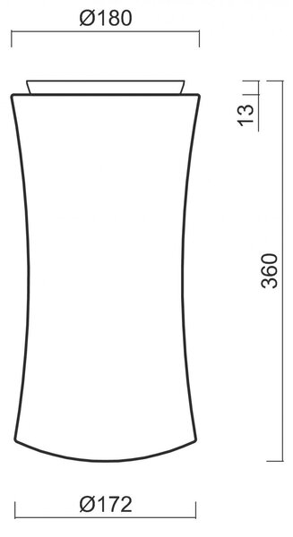 Osmont 50500 Atik, válcové stropní svítidlo z triplexového skla, 1xE27 60W, IP65, prům. 18cm