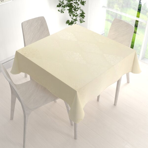 Biante Teflonový čtvercový ubrus TF-104 Světle vanilkový zámecký vzor 40x40 cm