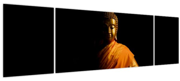 Obraz - Zlatá socha Buddhy (170x50 cm)