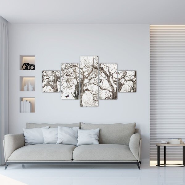 Obraz - Lesní vzor, kresba (125x70 cm)