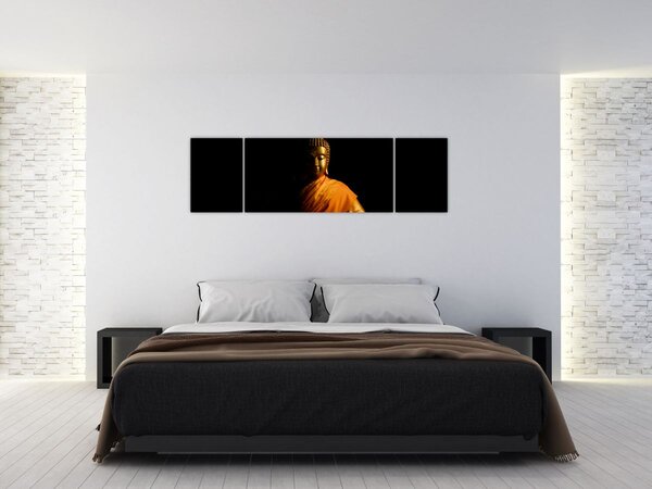 Obraz - Zlatá socha Buddhy (170x50 cm)