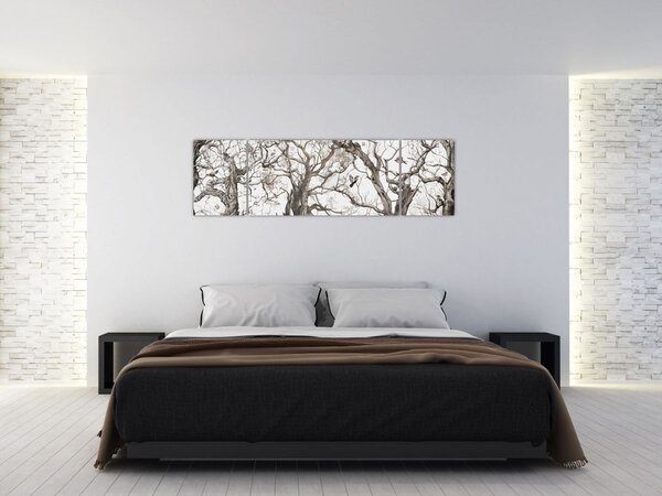 Obraz - Lesní vzor, kresba (170x50 cm)