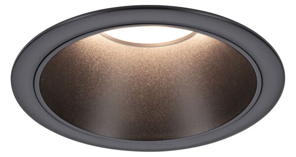 Paulmann 94869 Cole Coin, set bodovek v černé úpravě, 3x6W LED 2700K tříkrokové stmívání, prům. 8,8cm, IP44